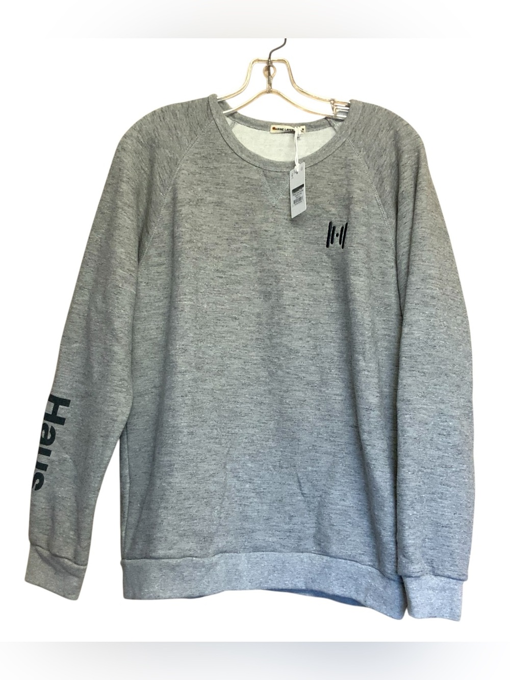NWT Marine Layer Gray Sherpa Crewneck Pullover Sweatshirt